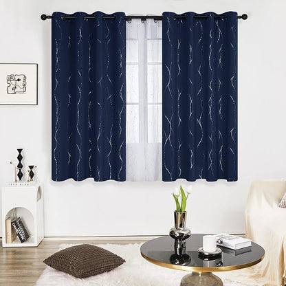 Deconovo Living Room Curtains 45 Inches Long, Thermal Insulated, Room Darkening - Image 2