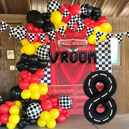 134pcs Race Car Balloon Party Supplies by Deapeick