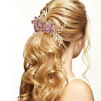 Wedding Flower Hair Accessories for Women, 4pcs Bridal Hair Pieces for Wedding - Bridal Headpiece Clip Comb with Flower & Rhinestone for Brides Bridesmaids Women Girls Updo
