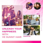 Ve Sunny Hair Extensions Clip ins Double Weft Real Hair Extensions Clip in Human Hair Highlight Blonde Clip in Hair Extensions for Women 20inch 120g