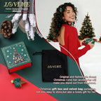 Original Italian Designed Mini Christmas Hair Claw Clips for Women, Strong Grip Plant-Based Acetate Hair Clips for Girls, Cute Christmas Tree Ice Cream Hair Accessories with Gift Box 1pcs