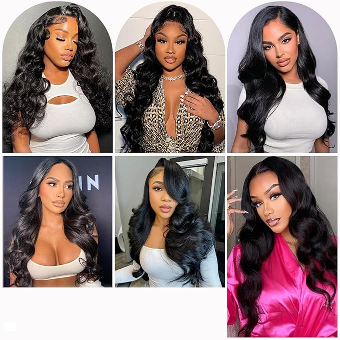 Real HD Lace Wig 13x6 Full Lace Frontal Wig 220% Density Body Wave HD Transparent Lace Front Wigs Virgin Human Hair Wigs Pre Plucked with Baby Hair 30 inch