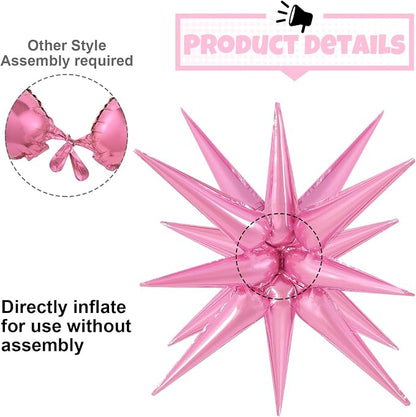 10 Pcs Star Balloons Explosion Balloons Foil Cone Balloon Magic - Image 5