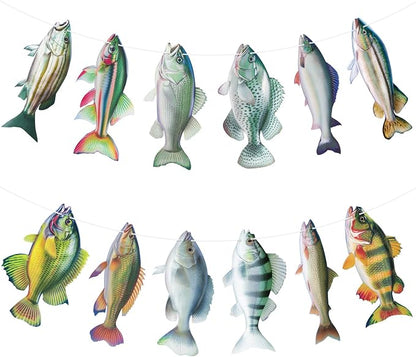 Fish Birthday Decorations Gone Fishing Party Decorations Fresswater Sunfish by Adecortalk