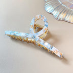 Big Butterfly Hair Claw Clips for Women - 4.7" Large Acetate Metal Hair Clips for Long Thick Hair (Mixed Blue)