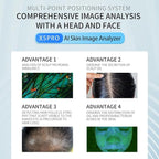 AI Skin Analyzer Device for Face & Scalp – Multi-Light Detection for Acne, Aging, Pigmentation, Sensitivity, UV & Microflora Analysis, Sleep & Weight Reports, Gray, Home & Professional Use (Grey)