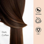 Dark Coffee Hair Dye Shampoo 3 in 1, Natural Brown Hair Color for Men & Women, Long Lasting Shampoo Para Canas for All Hair Types, Easy to Use Herbal Brown Dye, 16.9 Fl Oz (Dark coffee)