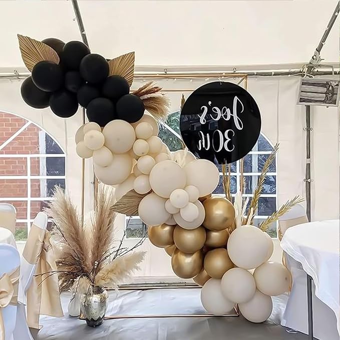 RUBFAC White Sand Balloons 120pcs 12 Inches Beige Boho Balloons - Image 5