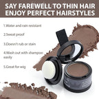2 Pack Hairline Powder for Women and Men, Used to Root Touch Up Hair Color, Thinning and Gray Hair Coverage and Bald Spots Coverage, Soft Brown
