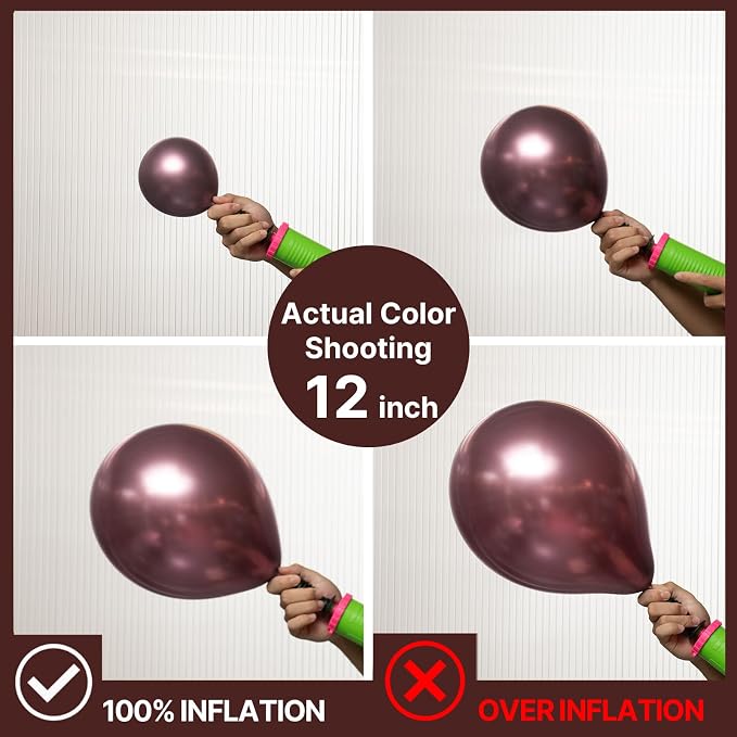 PartyWoo Copper Bronze Balloons 50pcs Metallic Brown Color 12 Inch | Balloons - Image 3