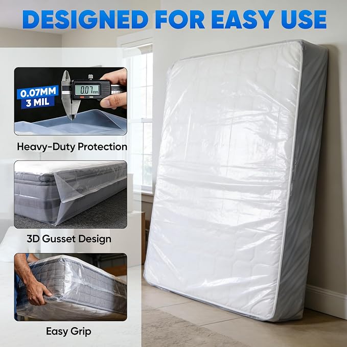 TICONN 1PK Plastic Mattress Bag - Image 2