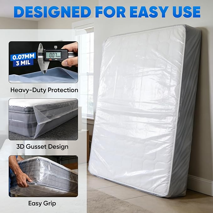 TICONN 2PK Plastic Mattress Bag - Image 2