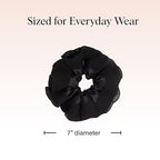Kitsch Pleated Scrunchie for Women - No Crease Hair Ties No Damage, Stylish and Comfortable Fabric Ponytail Holders for Everyday Hairstyles & Spooky Season Looks | Ideal Gifts for Women - 1pc