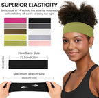10 PCS Headbands for Women - Fashion Non Slip Cotton Headbands for Women and Men Perfect for Sports and Outdoor Activities in Summer,Including Running, Yoga, Cycling, Gym Workouts
