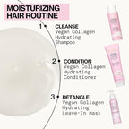 Pacifica Vegan Collagen Hydrating Shampoo & Conditioner Set – Moisturizing Hair Care for Dry Brittle Hair, Biotin & Avocado Oil for Strength & Shine, Thickening Clean Vegan Dermatologist Tested, 12 oz