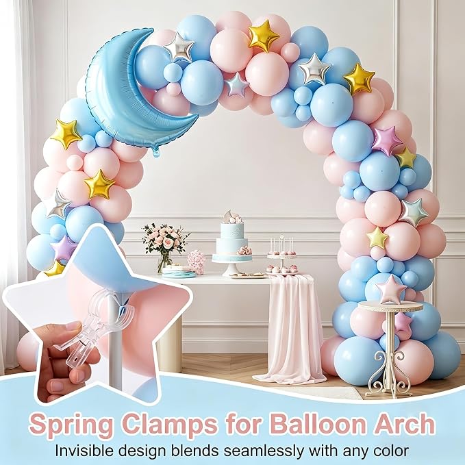15-Piece Balloon Arch Clips, 3.5" Heavy Duty Clear Spring Clamps | Suitable - Image 3