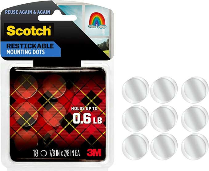 Scotch Restickable Dots, Remove Cleanly, Mount Objects on Stainless Steel - Image 2