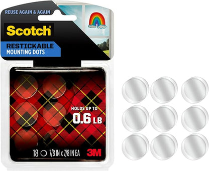 Scotch Restickable Dots, Remove Cleanly, Mount Objects on Stainless Steel - Image 2