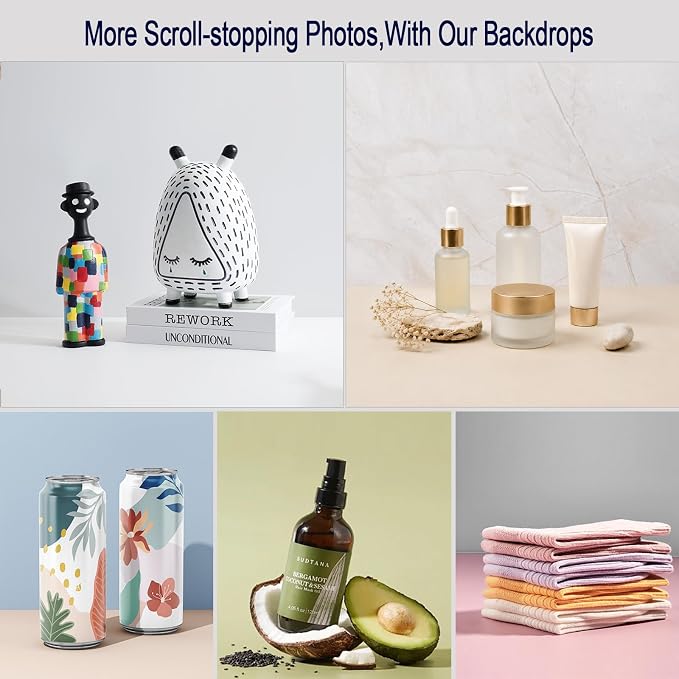 Yoocheese Photo Backdrop for Product Photography, 16.5×11.7in Compact Kit | - Image 5