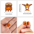 Cobahom 120PCS Mini Claw Hair Clips, 0.39 Inch/1cm Claw Clips for Hair, No-Slip Plastic Small Jaw Clips for Fine Thin Hair, Micro Hair Clips for Women Girls, Brown