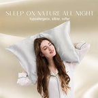 ZIMASILK 100% Pure Mulberry Silk Pillowcase for Hair and Skin Health,Soft and Smooth,Both Sides Premium Grade 6A Silk,600 Thread Count,with Hidden Zipper,1pc (King 20''x36'',Light Grey)