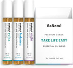 Essential Oil Set (Relax, Night, Balance), Aromatherapy Roll On Blends for Massage, Body Care & Home Use, Great Fragrance Gift for Men & Women Relaxation
