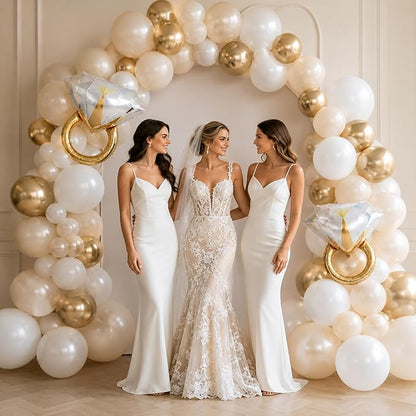 White and Gold Balloons - Image 6