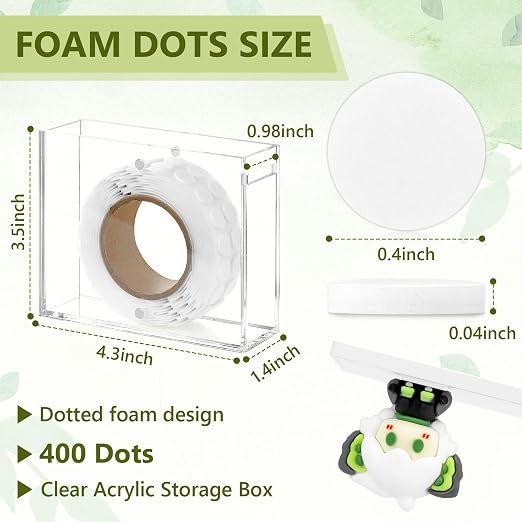 400 PCS 1mm Double Sided Foam Dots - Image 2