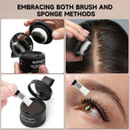 2 Pack Root Touch Up Shadow Powder, Gray Hair Cover Up, Women Color Root Coverage Powder for Thinning Grey Hairline, Men Instantly Concealer Hair Loss Beard Line Eyebrow, Black