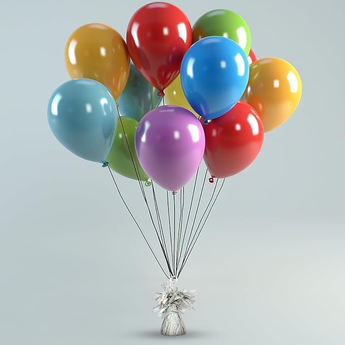 Silver Holographic Balloon Weights, 12 Pack - Image 6