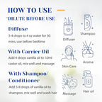 HIQILI Vanilla Essential Oil, Undiluted Natural Strong Fragrance Add in Skin Perfume, Unscented Lotion, Candle Soap Making Scent, Relax at Home with Diffuse Warm Sweet Aroma -100ML
