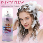 Hot Pink Temporary Hair Color Spray, SOVONCARE Natural Hair Wax Dye Spray for Kids Halloween, Christmas Party, Cosplay -On 1-Day Washable 120ML