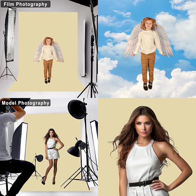Tan Backdrop for Photoshoot Professional Photo Backdrop Background Curtain for - Image 4