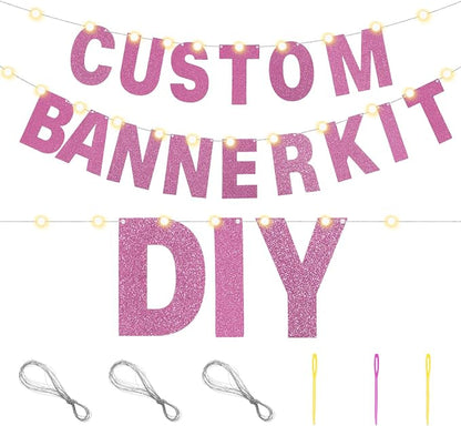 TaoBary 112 Pcs DIY Letter Kit Glitter Customizable Banner Letters Include 107 - Image 3