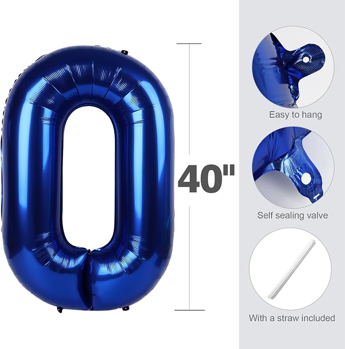 Number Balloons 8 Balloon 40 inch Blue - Image 5
