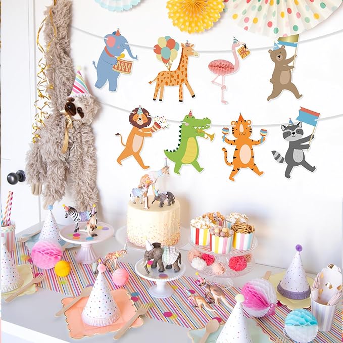 Carnival Animals Banner Circus Party Animal Garland Animals Performers Banner - Image 5