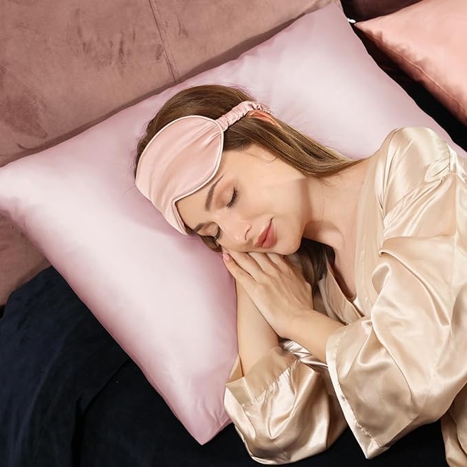 Adubor 100% Silk Pillowcase - Mulberry Silk Pillow Cases, 23 Momme 6A Grade Fibers, Silk Pillow Case for Hair and Skin Health, with Hidden Zipper (Standard 20''×26'', Pink, 1PC)