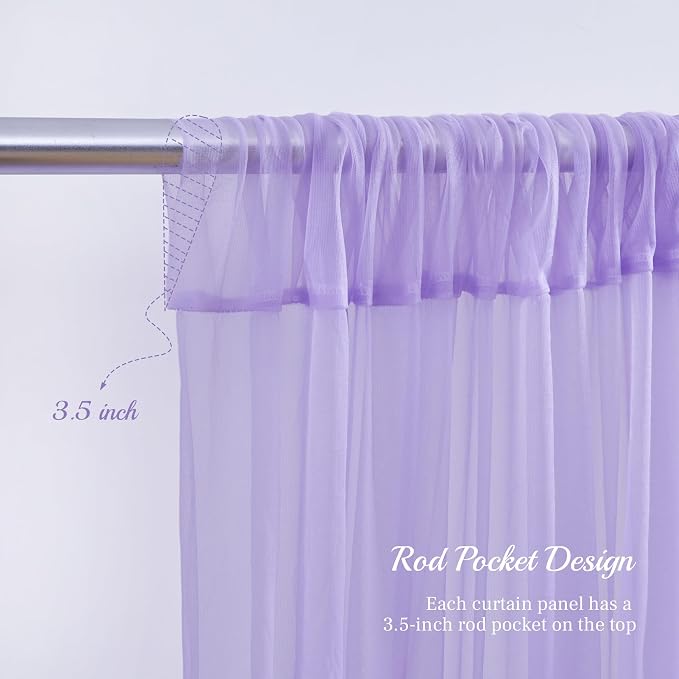 10x8ft Purple Tulle Backdrop Curtain - Image 5