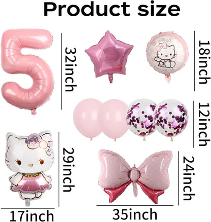 Cartoon Party Balloons, Cute Number 5 Balloon - Image 2