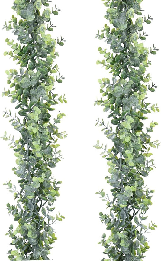 Faux Eucalyptus Garland Plant, 2 Pack Artificial Vines Hanging Eucalyptus by DearHouse