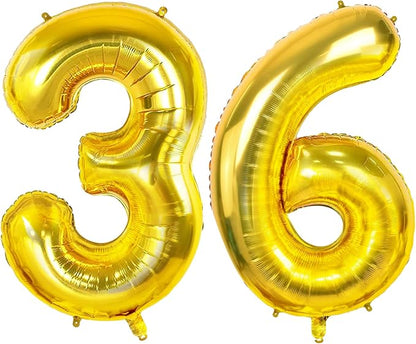 Number 36 Balloons for 36th Birthday Parties by Joycard