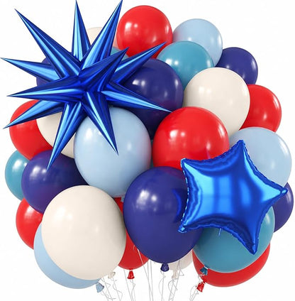 Red White Blue Balloons 4th of July Balloon Star Foil Balloon Navy Royal Dusty by Froova