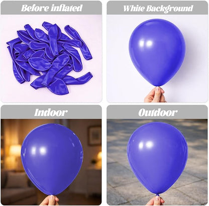 Voircoloria 66pcs Royal Blue Latex Party Balloons, 12inch | - Image 3