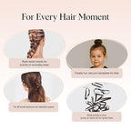 Kitsch Hair Ties No Damage for Kids, Teens and Women - Rubber Bands for Hair Styling | No Snag Hair Elastics | Daily Hair Accessories | Ideal Gifts for Women - 500pcs (Black)