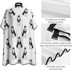 Full Coverage Hair Styling Cape, Siberian Husky Professional Hair Cutting Apron Haircuting Salon Cape Gown for Barbers
