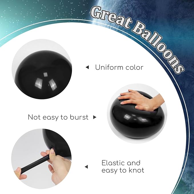 60pcs Green Black and Grey Balloons 12inch - Image 3