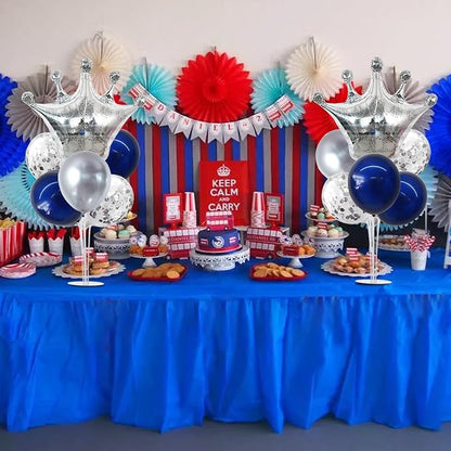 TONIFUL Table Centerpiece Balloons Stand Kit Include Blue Silver Latex Confetti - Image 6