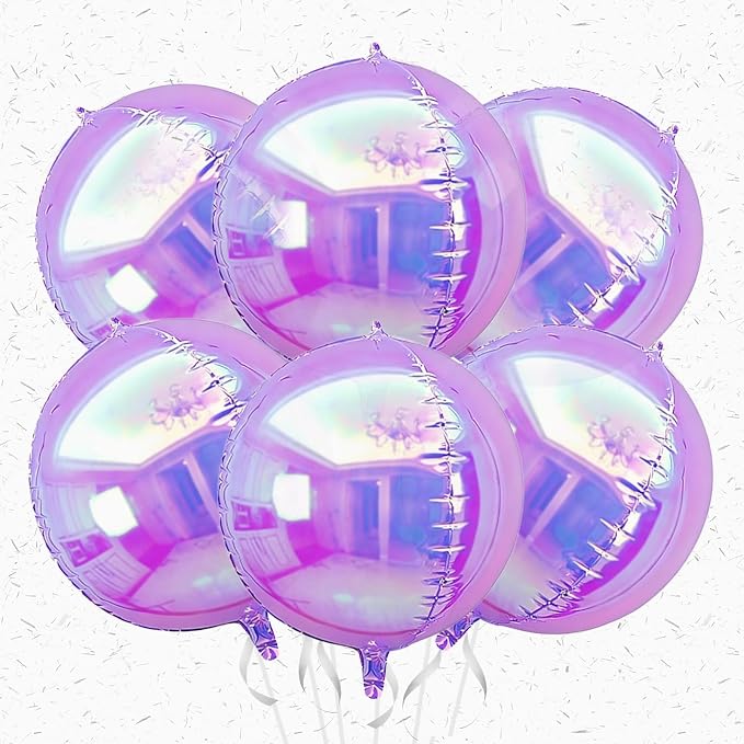 6Pcs Iridescent Purple Balloons by Adorely