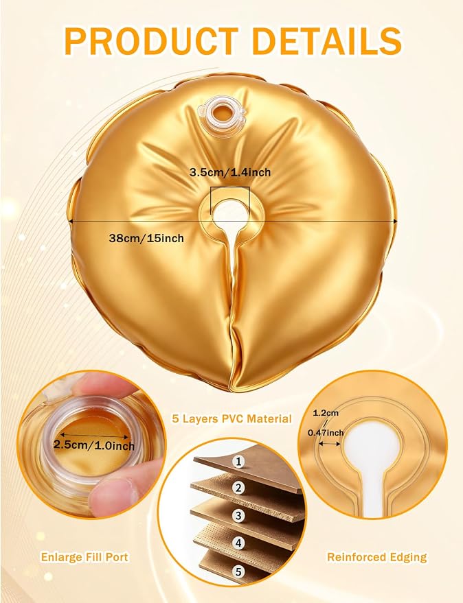 8 Pack Gold Water Weight Bags for Balloon Column Stand and Arch | Balloon - Image 2