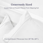 California Design Den Standard Queen Size Pillowcase Set - 400 Thread Count, 100% Cotton Sateen, Set of 2 Pillow Covers, Soft and Breathable - Antique White